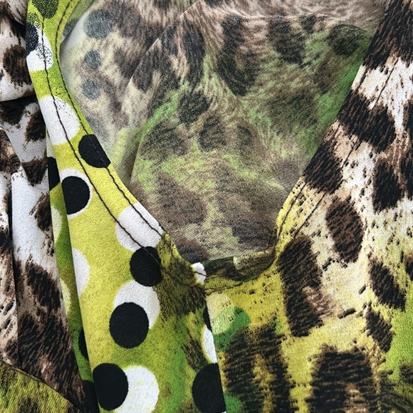 Leopard print green Ribkoff dress - Picture 5 of 5